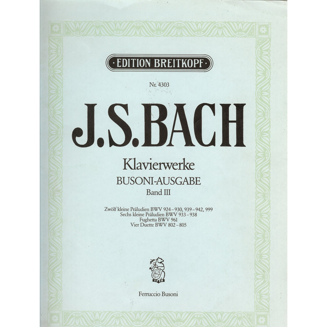 139573P11487836463.jpg BACH KLAVIERWERKE VOL 3 BREITKOPF - Image 1