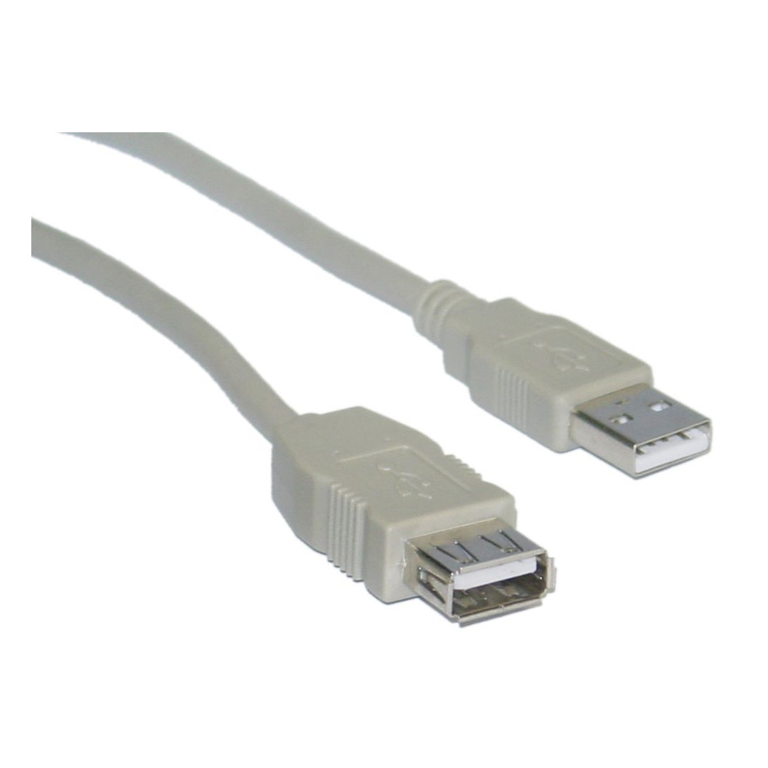 157391607467556-1.jpg POWERTECH Καλώδιο CAB-U076, USB 2.0 σε USB female , 1.5m, γκρι - Image 1
