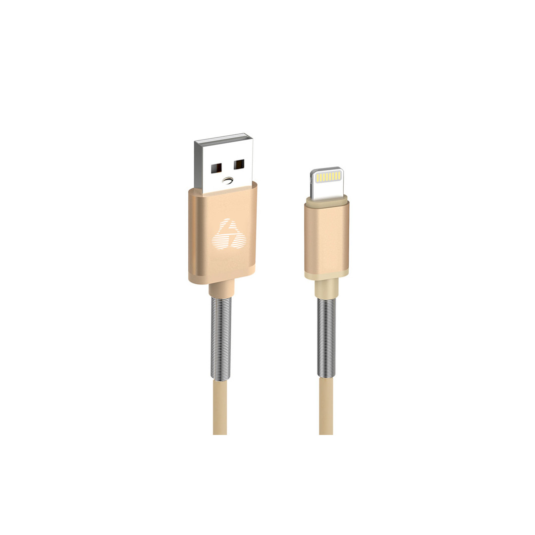 157721608462569-1.jpg Powertech Regular USB to Lightning PTR-0019 Cable 1m Χρυσό - Image 1