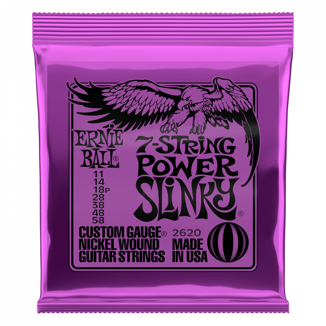 16209tko1622632066.png Ernie Ball 2620 Power Slinky 011-058 Σετ 7 χορδές ηλεκτρικής κιθάρας... - Image 1