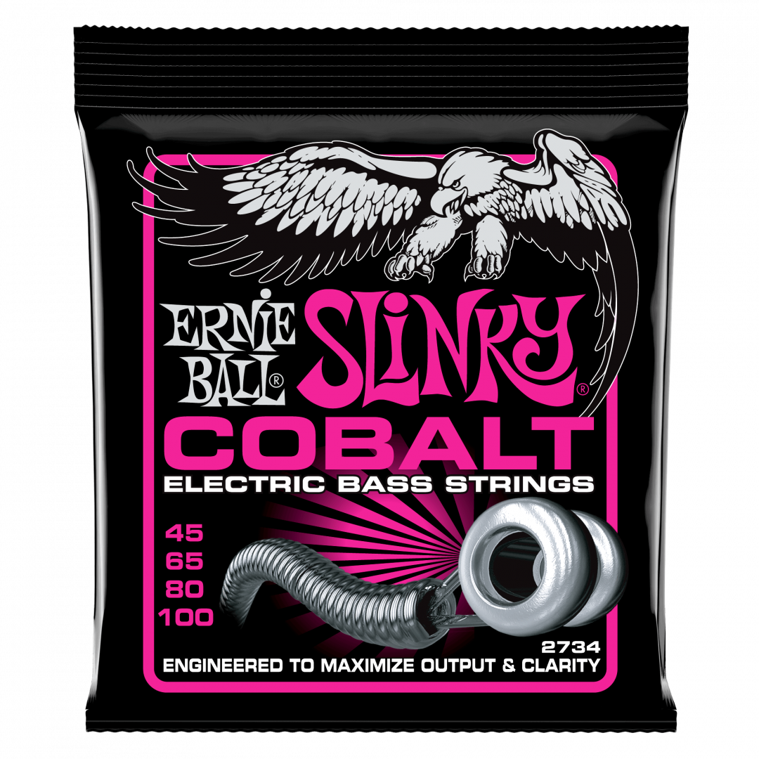 16215ZkB1622702104.png Ernie Ball 2734 Cobalt Super Slinky 045-100 Σετ 4 χορδές ηλεκτρικού μπ... - Image 1
