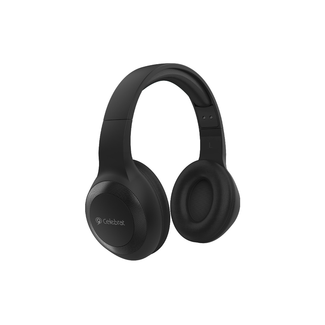 16551RnB1611485290-1.jpg CELEBRAT A23-ΒΚ headphones με μικρόφωνο , bluetooth, 40mm, μαύρο - Image 1