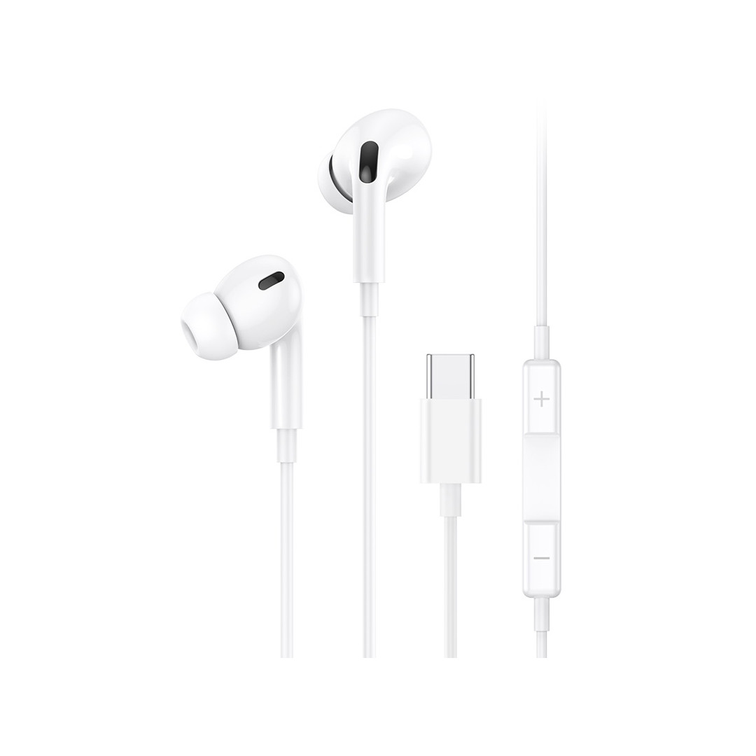 165601611598709-1.jpg USAMS SJ452HS01 earphones με μικρόφωνο EP-41, USB Type-C, 10mm, 1.2m - Image 1