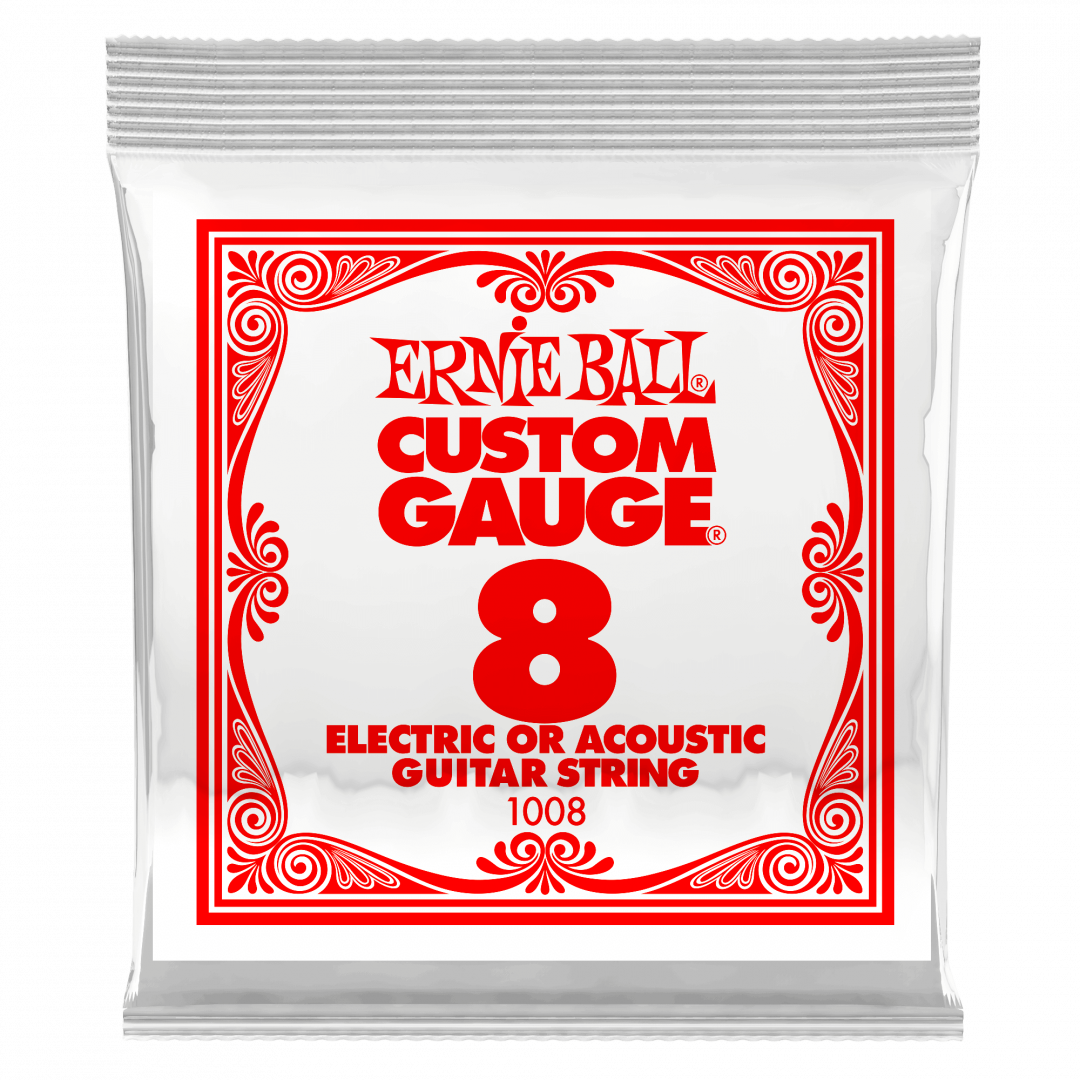 16677FJK1622629699.png Ernie Ball 1008 Plain Steel 008 Χορδή ακουστικής / ηλεκτρικής κιθάρας... - Image 1