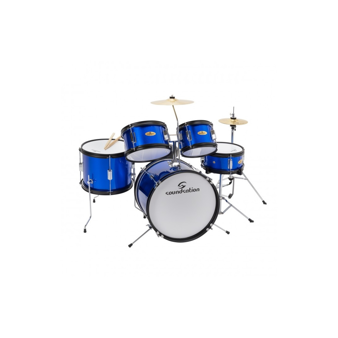 167411620799680.jpg SOUNDSATION JDK100 Metallic Blue Junior Σετ Drums με Βάσεις και Πιατίν... - Image 1