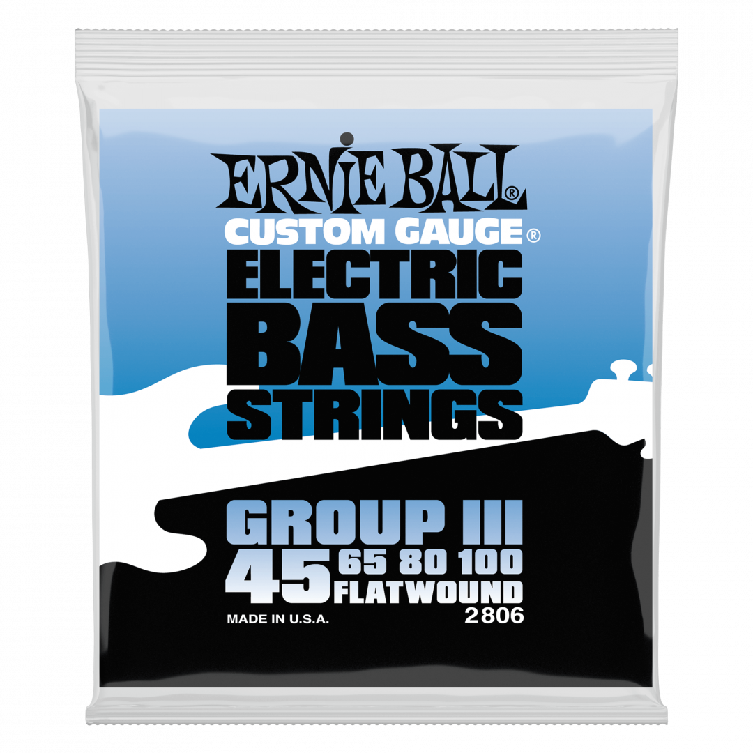 16957pQ61622702647.png Ernie Ball 2806 FlatWound Group III 045-100 Σετ 4 χορδές ηλεκτρικού μπ... - Image 1