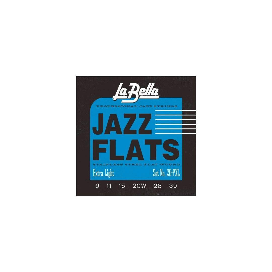 170951636803895.jpg La Bella 20PXL Jazz Flats, Extra Light 009-039 Σετ 6 χορδές ηλεκτρικής... - Image 1