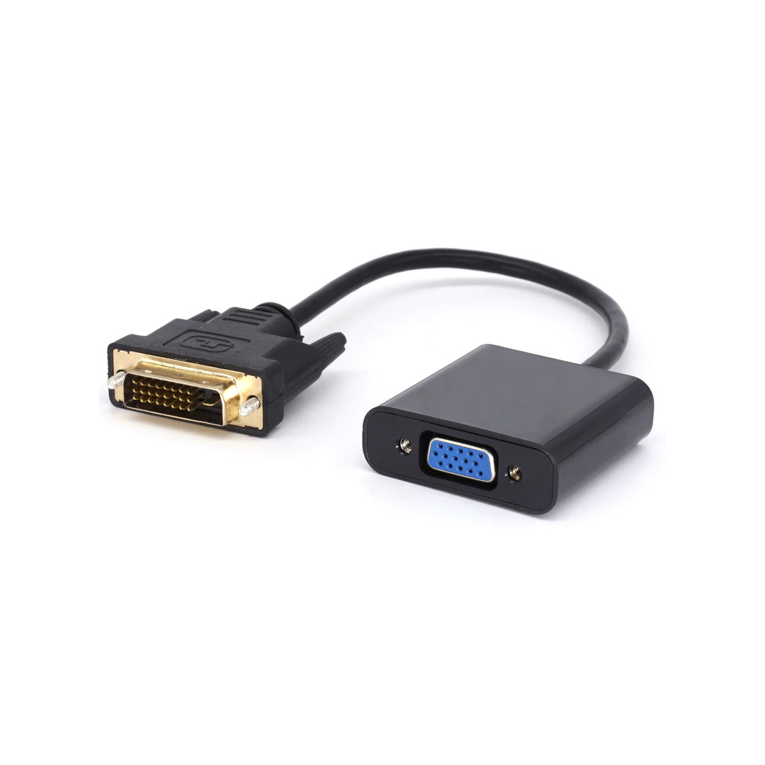 171531642157510-1.jpg POWERTECH CAB-DVI 011 αντάπτορας DVI(M) σε VGA(F), 1080p, Active, 0.20, μαύρος - Image 1