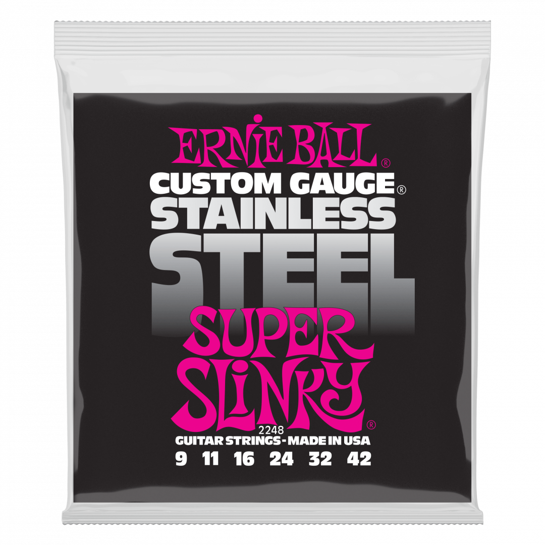 9862d2i1622632186.png ERNIE BALL 2248 STAINLESS STEEL 09-042 ΧΟΡΔΕΣ ΣΕΤ ΗΛΕΚ. - Image 1