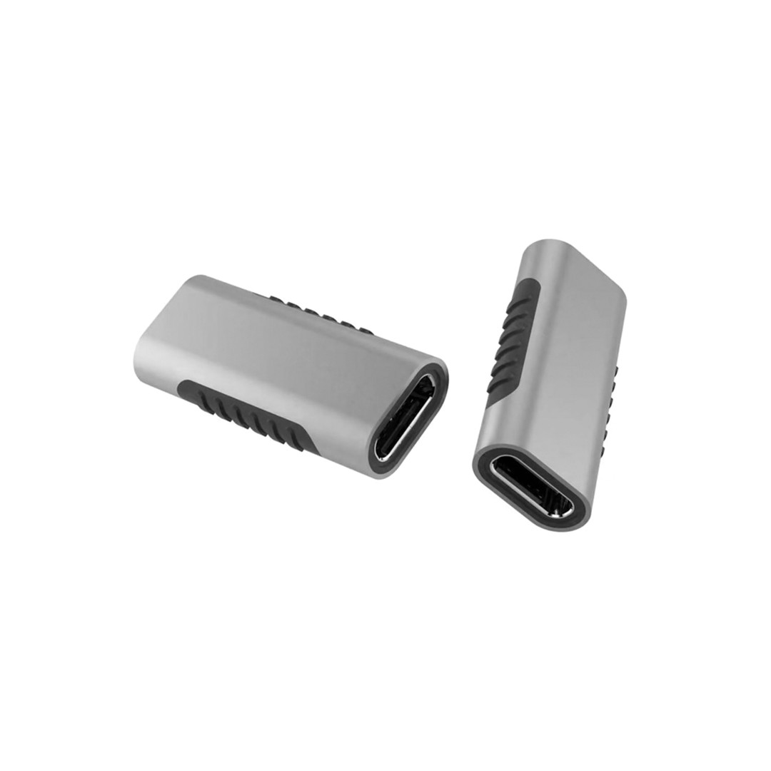 17274Rpx1657194218-1.jpg POWERTECH PTH-060 αντάπτορας USB-C θηλυκό σε USB-C θηλυκό, γκρι - Image 1