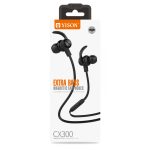 YISON CX300 Earphones με μικρόφωνο , on/off, 1.2m, με μαγνήτη, μαύρo - Image 2