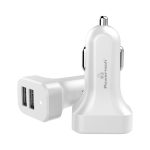 POWERTECH φορτιστής αυτοκινήτου PT-799, 2x USB, 2.1A, λευκός