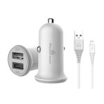 POWERTECH PT-774 Φορτιστής αυτοκινήτου & καλώδιο Lightning