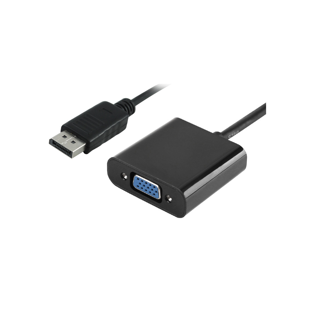 173801689667497.jpg POWERTECH PTH-028 αντάπτορας DisplayPort σε VGA 1920x1200p μαύρο - Image 1
