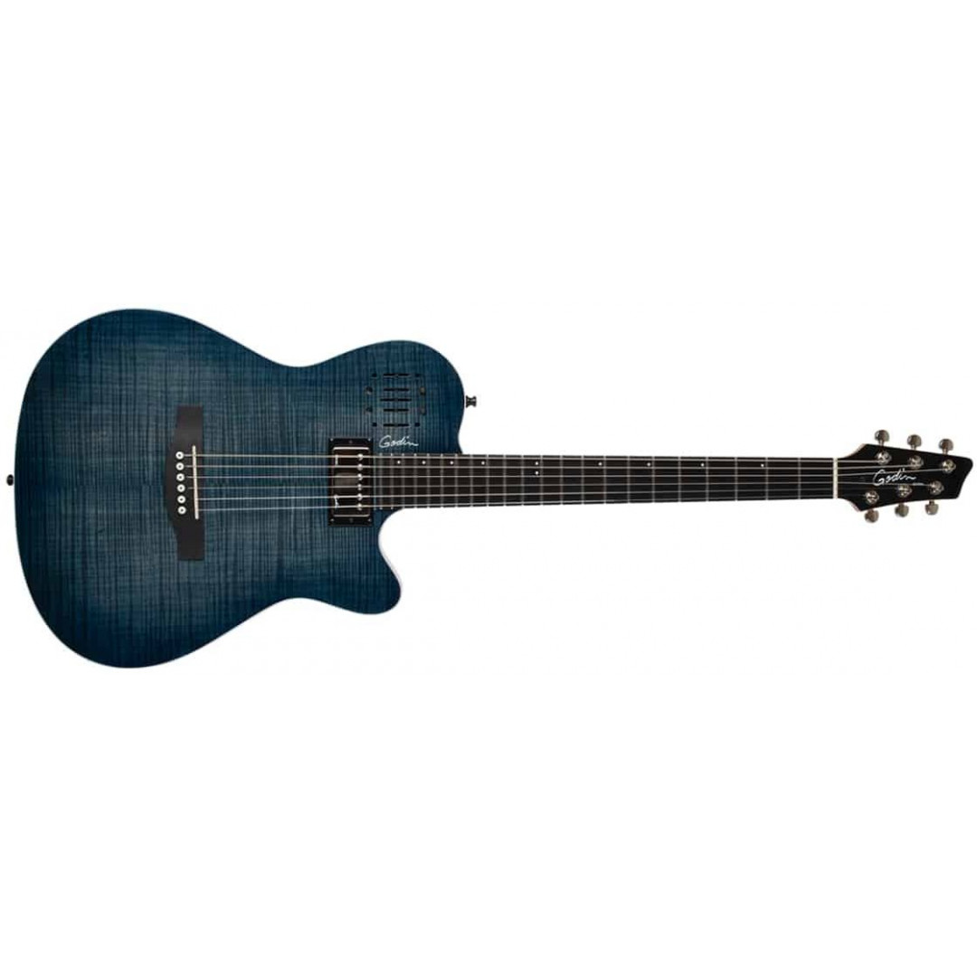 17518PEw1703851490.jpg Godin A6 Ultra Flame Denim Blue & Gig Bag Ηλεκτροακουστική κιθάρα... - Image 1