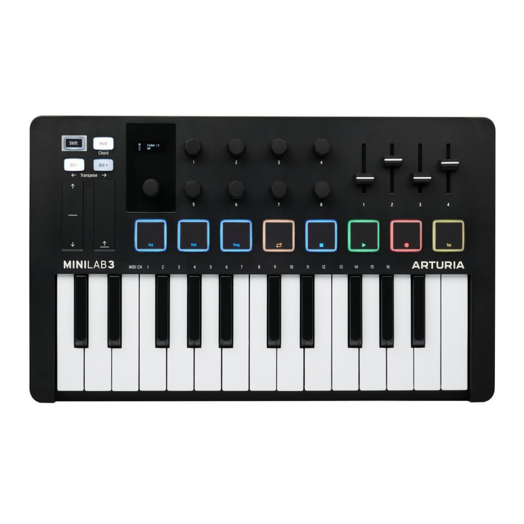 17597kc71735317039.jpg ARTURIA MINILAB 3 BLACK CONTROLLER - Image 1